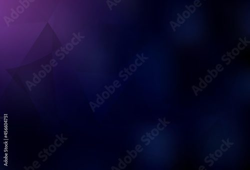 Dark Purple, Pink vector polygon abstract backdrop.