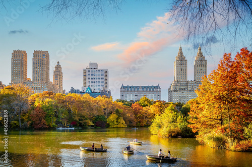 Central Park in autumn in midtown Manhattan New York City