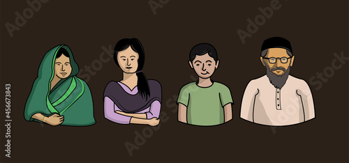 Vector Bengali Characters