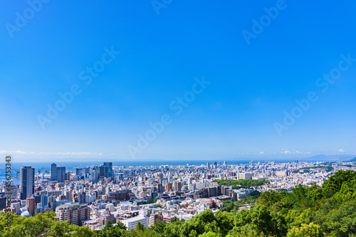 神戸市 俯瞰 パノラマ 【 夏 の 都市風景 】