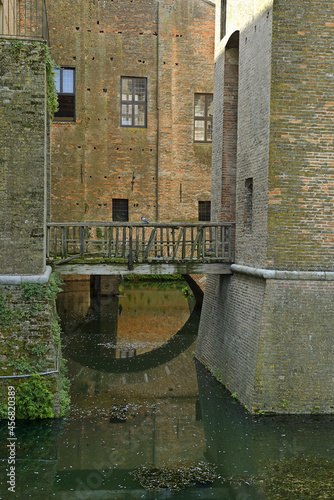 Medieval fortress, Gonzaga Saint George (Giorgio) castle in Italy, Mantua (Mantova). Mantova is UNESCO World Heritage Site