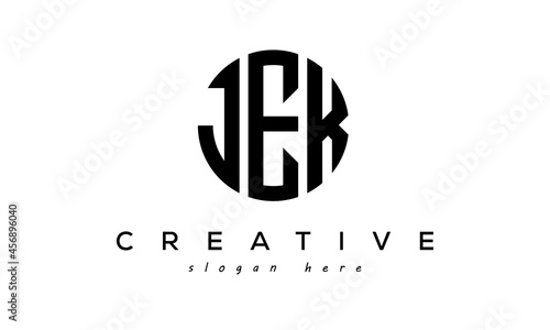 Letter JEK creative circle logo design vector