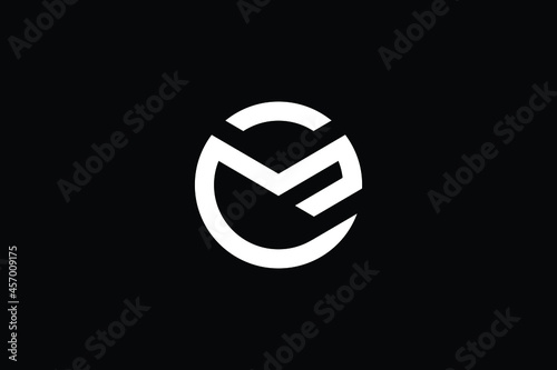 CM logo letter design on luxury background. MC logo monogram initials letter concept. CM icon logo design. MC elegant and Professional letter icon design on black background. C M MC CM