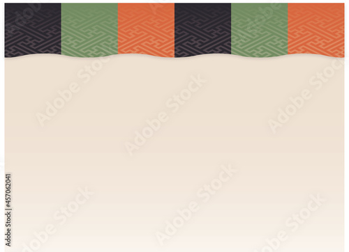 Japanese Kabuki theater curtain color copy space background