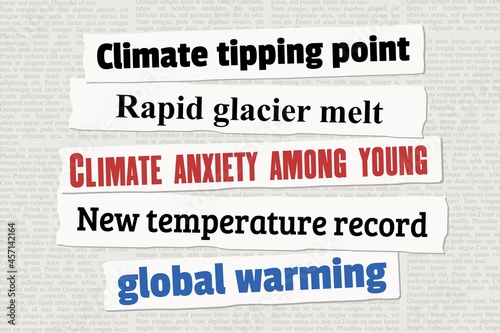 Climate tipping point newspaper headlines