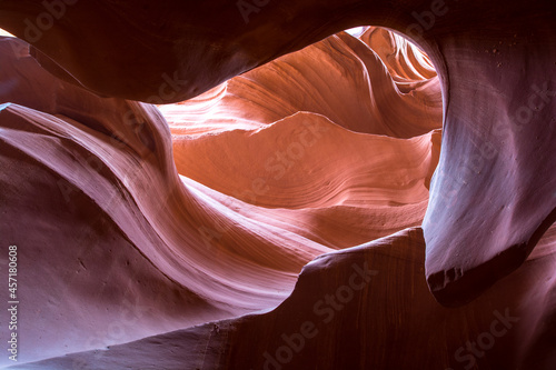 Beautiful view of the waves in the Antelope canyon