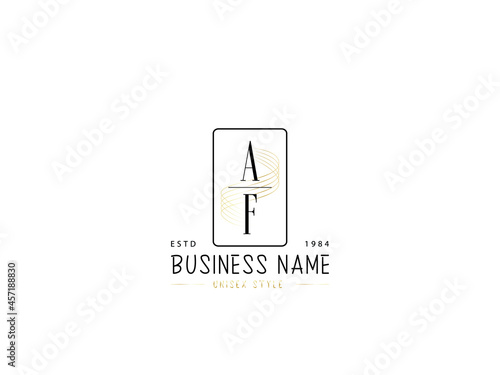 Letter AF Logo, Minimal af logo icon design for wedding, fashion, apparel and clothing brand or all kind of use