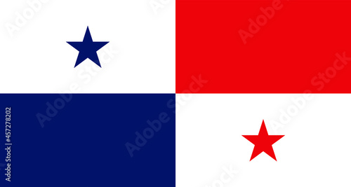 Panama flag national emblem graphic element Illustration template design 