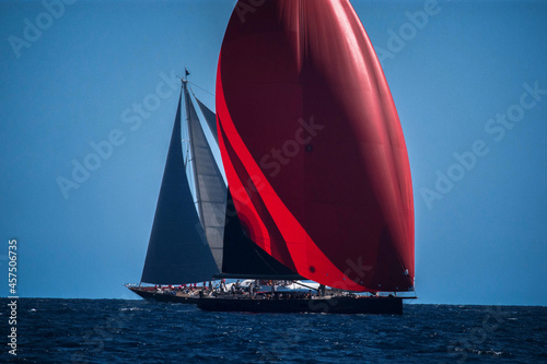 Maxi regatta in mediterranean sea