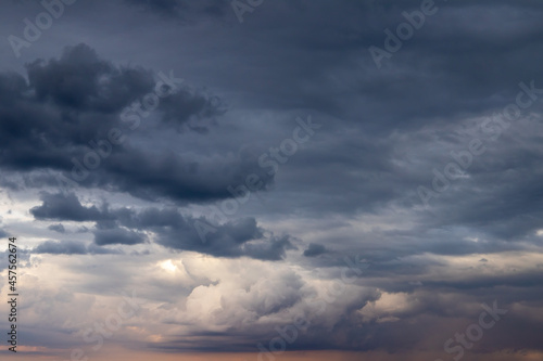 Dark overcast sky texture, natural background