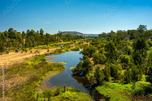 Picturesque lookout over the Burnett river in Gayndah, Queensland, Australia