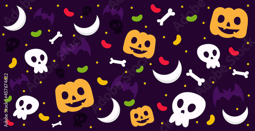 Colorful pattern background for the holiday halloween - Vector