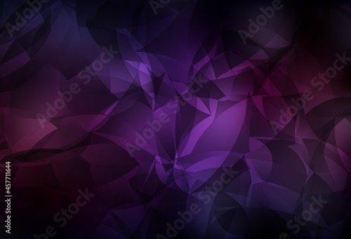 Dark Pink, Yellow vector abstract polygonal template.