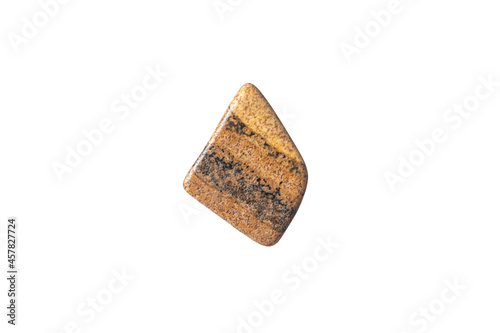Close-up Picture Jasper stone isolated on a white background.