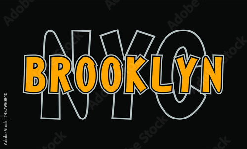 brooklyn design typography vector t shirt for print
