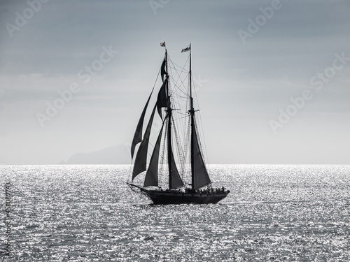 Topsail Schooner Off Channel Islands