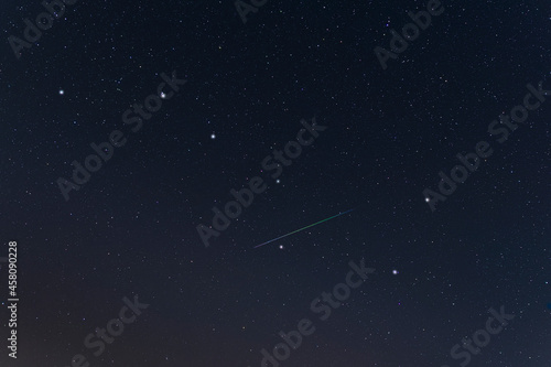 Photograph of the Big Dipper with a Persied from 2021