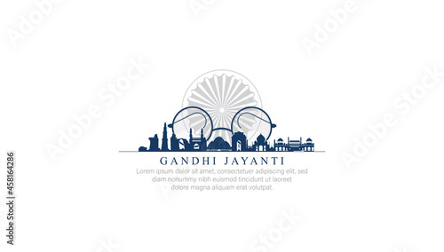 2nd October- gandhi jayanti vector illustration.