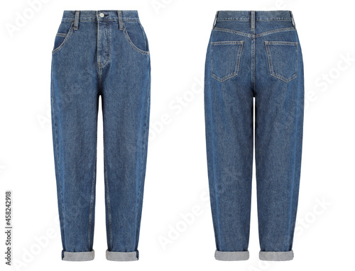 Blue womens jeans. Casual style