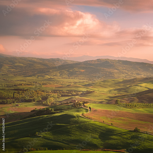 tuscany val d'orcia landscape