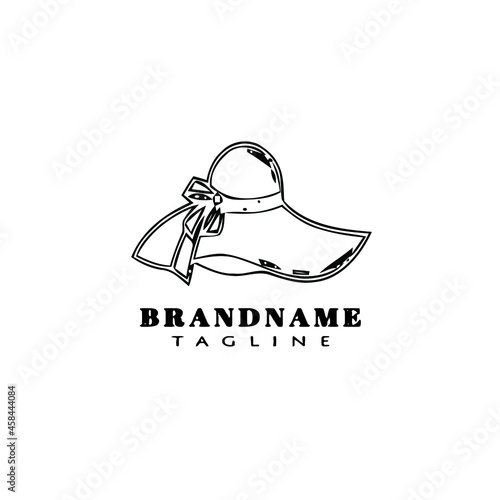 kentucky derby hats logo icon cartoon design black isolated vector illustration