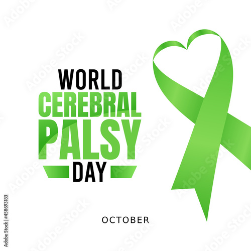 vector graphic of world cerebral palsy day good for world cerebral palsy day celebration. flat design. flyer design.flat illustration.