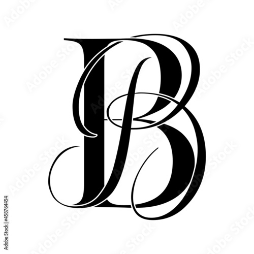 bb, bb, monogram logo. Calligraphic signature icon. Wedding Logo Monogram. modern monogram symbol. Couples logo for wedding