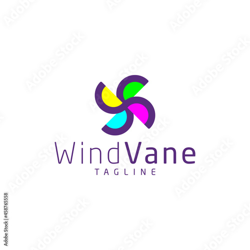 Wind vane. Logo template.