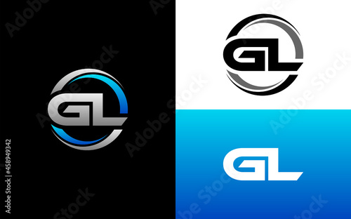 GL Letter Initial Logo Design Template Vector Illustration