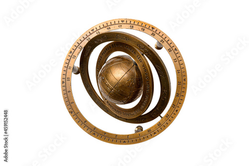 Sundial Zodiac Sign On White Background