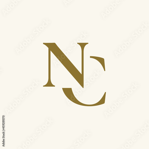 Letter NC, CN, N, C Logo Identity. Initials CN Simple and Luxury Logo for Brand Identity