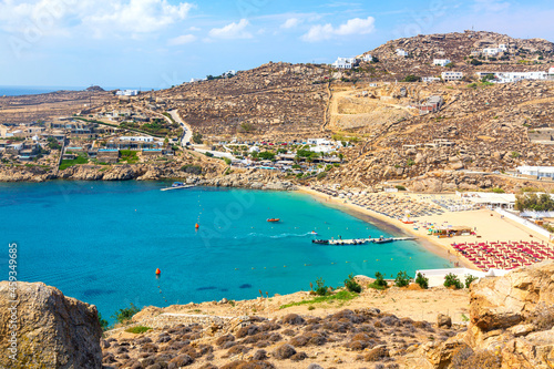 Super paradise beach on Mykonos island, Greece