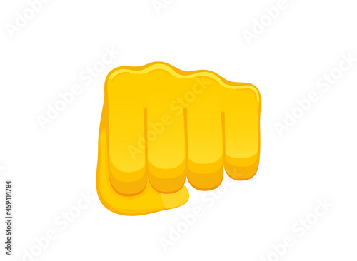 Oncoming fist icon. Hand gesture emoji vector illustration 