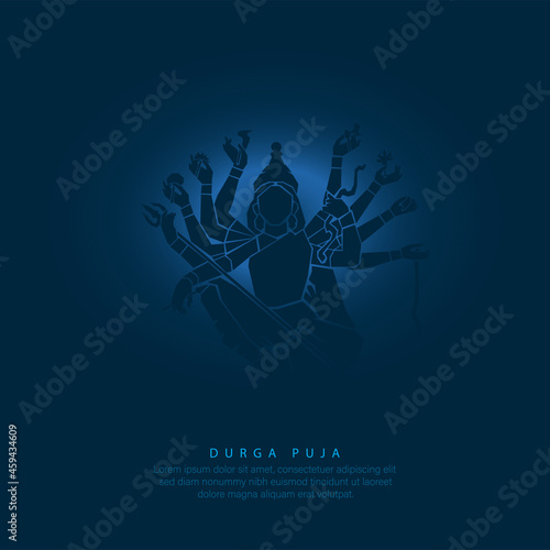 abstract illustration of durga puja.