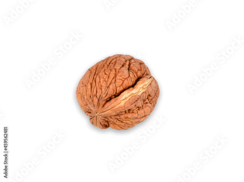 Orzechy włoskie w skorupkach. Large walnuts. Orzechy na białym tle. Nuts on a white background.