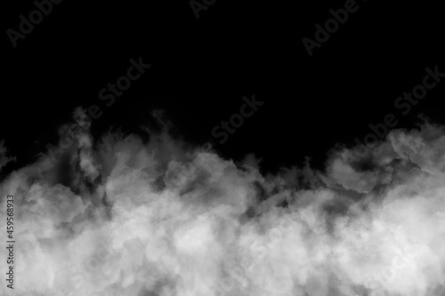 Tło, biały dym na czarnym tle