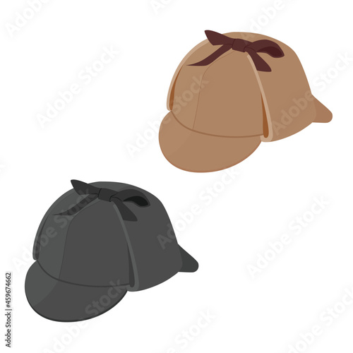 Detective sherlock holmes hat vector