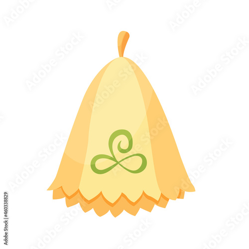 Bath house sauna headwear icon. Item for pleasure and relaxing. illustration of steam bath accessory