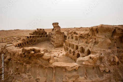 Ruins of the ancient fortress of Massada in Israel