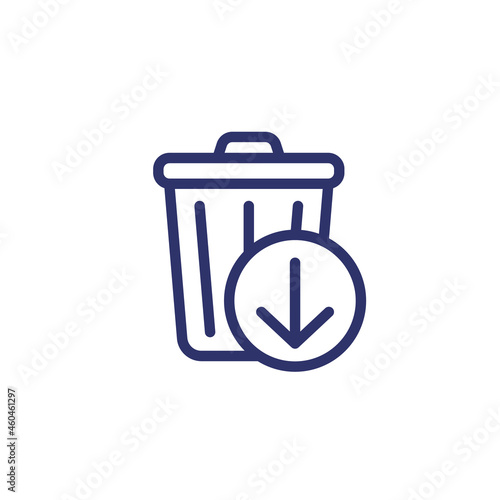 Reduce waste icon, line vector