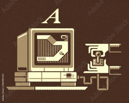 Retro computer, featuring the Commodore Amiga 1000.