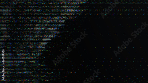 Glitch noise static television VFX pack. Visual video effects stripes background, CRT tv screen no signal glitch effect