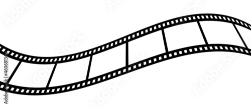 Video tape isolated on white background. Vintage cinematography vector illustration