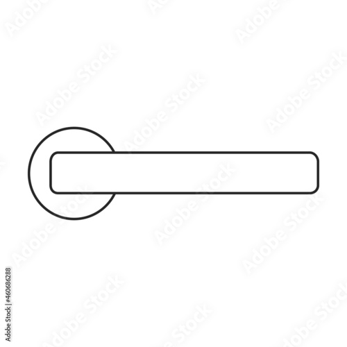 Door handle vector outline icon. Vector illustration doorknob on white background. Isolated outline illustration icon of door handle .