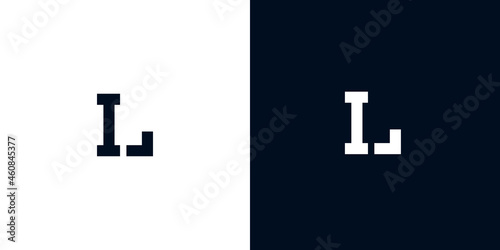 Creative abstract initial letter IL logo.
