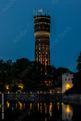 tower of Kalmar after sunset, Sweden