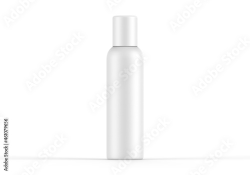 Metallic aerosol deodorant can mockup template on isolated white background, 3d illustration