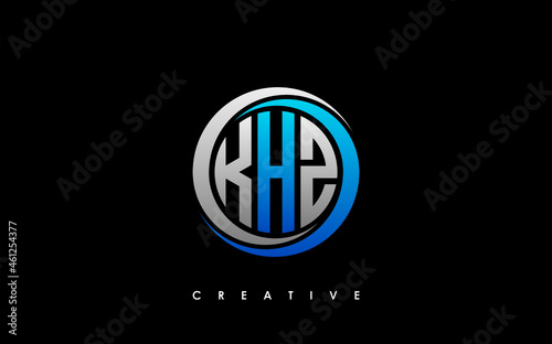 KHZ Letter Initial Logo Design Template Vector Illustration