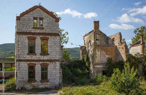 old bulding and railway junction stanica hum, bosnia and herzegovina