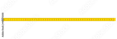 Measuring tape. Yellow banner. Repair concept. Isolated object. Vector illustration. Stock image. EPS 10.